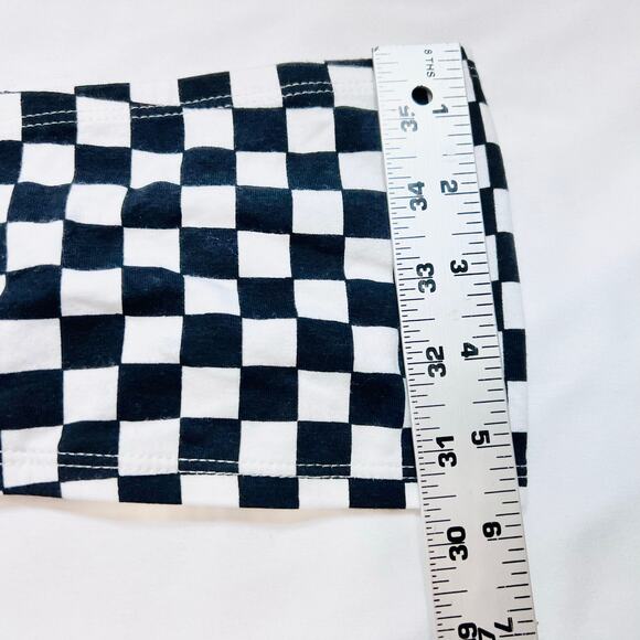 Vans Bikini Tube Top Size Large Checkered Pattern Bandeau Swimwear Strapless New - Picture 4 of 6